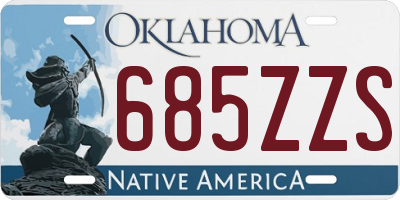 OK license plate 685ZZS