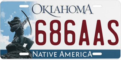 OK license plate 686AAS