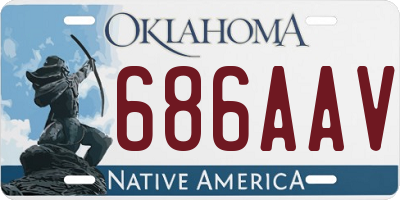OK license plate 686AAV