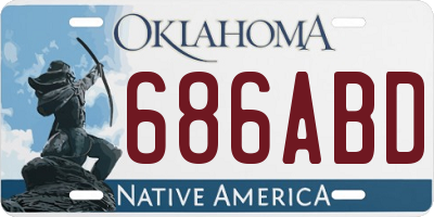 OK license plate 686ABD