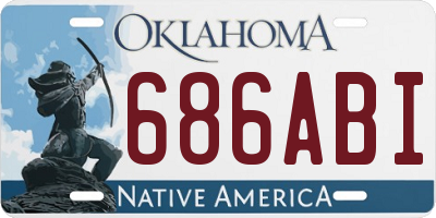 OK license plate 686ABI