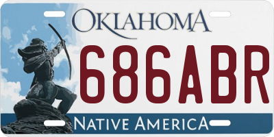 OK license plate 686ABR