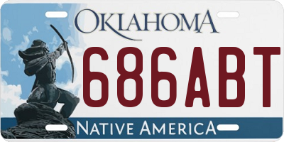 OK license plate 686ABT