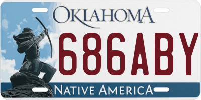 OK license plate 686ABY