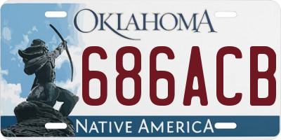 OK license plate 686ACB
