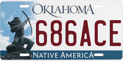 OK license plate 686ACE