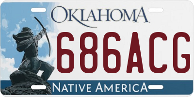 OK license plate 686ACG