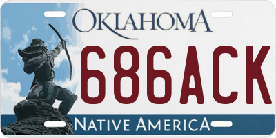 OK license plate 686ACK
