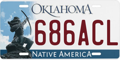 OK license plate 686ACL