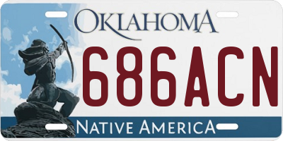 OK license plate 686ACN