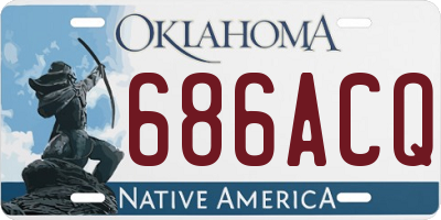 OK license plate 686ACQ