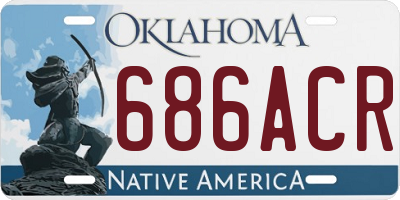 OK license plate 686ACR