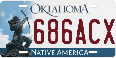 OK license plate 686ACX