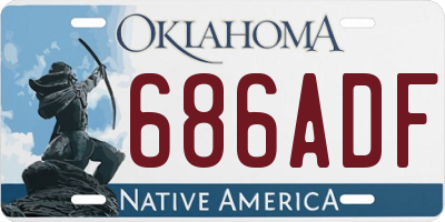 OK license plate 686ADF