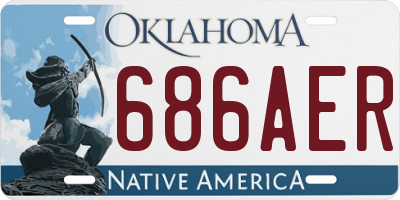 OK license plate 686AER