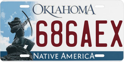 OK license plate 686AEX