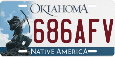 OK license plate 686AFV