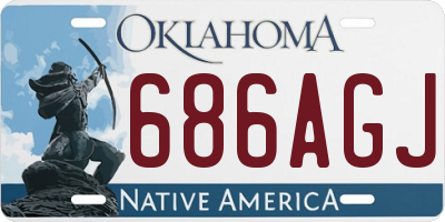 OK license plate 686AGJ