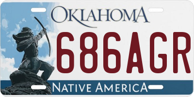 OK license plate 686AGR