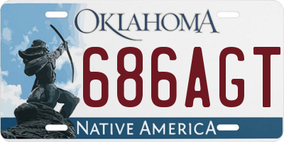 OK license plate 686AGT