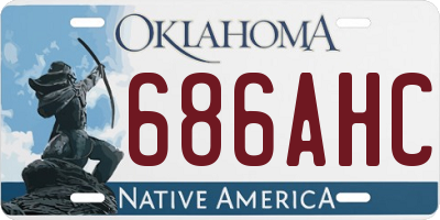 OK license plate 686AHC