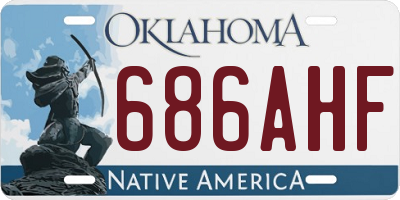 OK license plate 686AHF