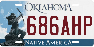 OK license plate 686AHP