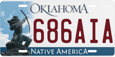 OK license plate 686AIA