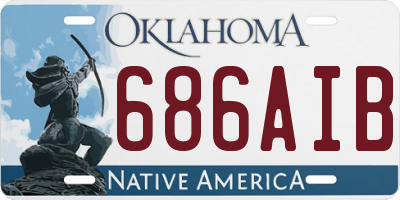 OK license plate 686AIB