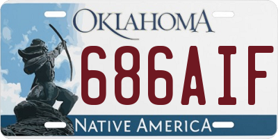 OK license plate 686AIF