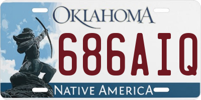 OK license plate 686AIQ
