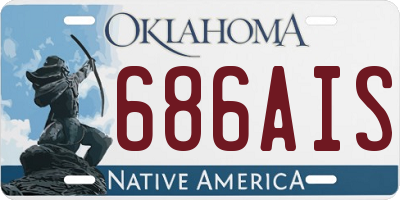 OK license plate 686AIS
