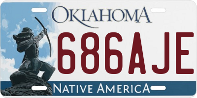 OK license plate 686AJE