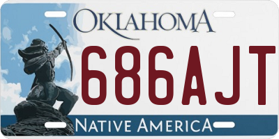 OK license plate 686AJT
