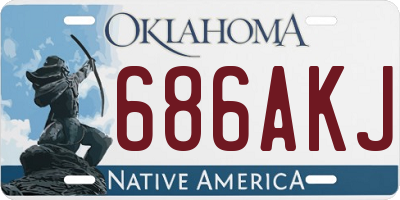 OK license plate 686AKJ