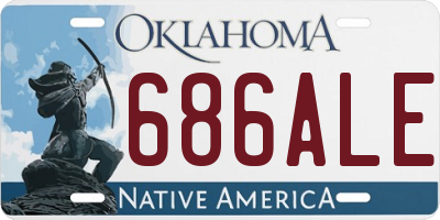 OK license plate 686ALE