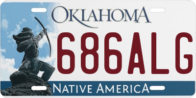 OK license plate 686ALG