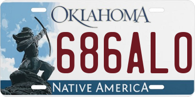 OK license plate 686ALO