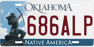 OK license plate 686ALP