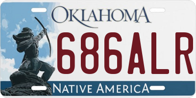 OK license plate 686ALR