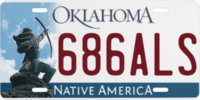 OK license plate 686ALS
