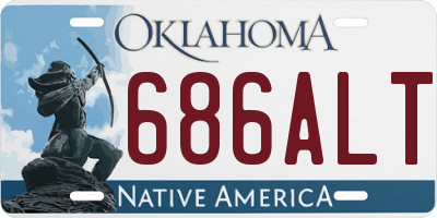 OK license plate 686ALT
