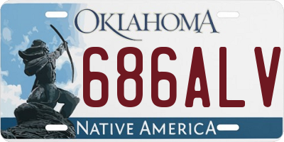 OK license plate 686ALV