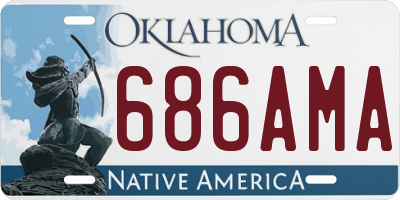 OK license plate 686AMA