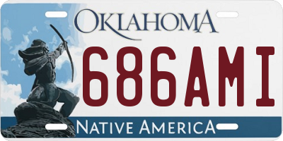 OK license plate 686AMI