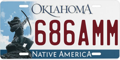 OK license plate 686AMM