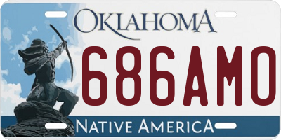 OK license plate 686AMO