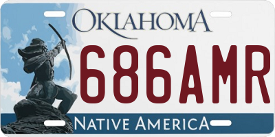 OK license plate 686AMR