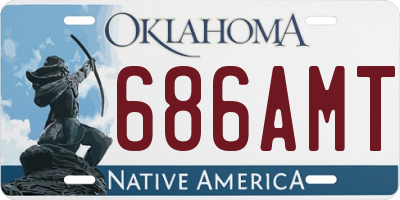 OK license plate 686AMT