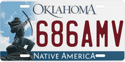 OK license plate 686AMV